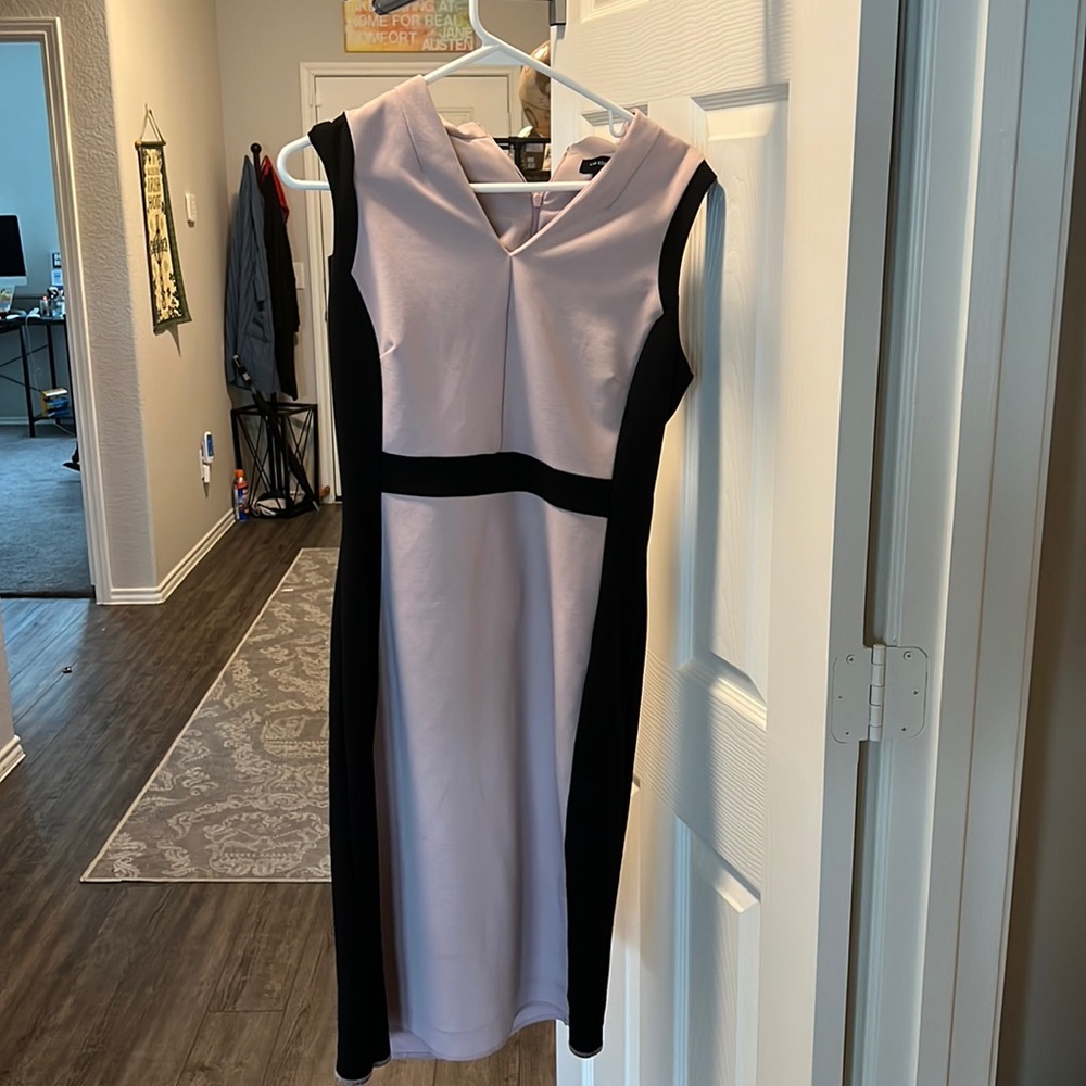 Pink and black dress